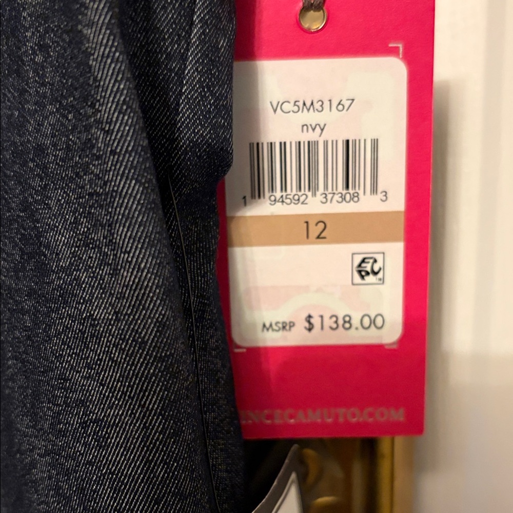 Vince Camuto Navy Midi Dress - Picture 3 of 7